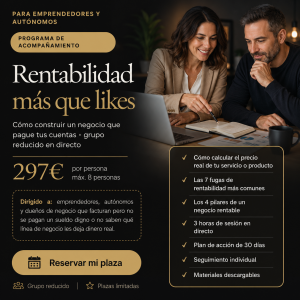 Rentabilidad más que Likes | Programa para Emprendedores y Autónomos